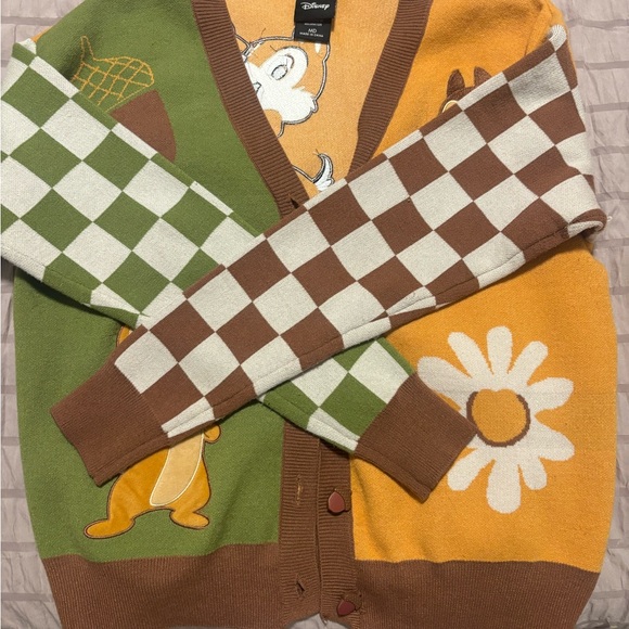 Disney Chip 'n' Dale Green and Orange Patchwork Cardigan - Picture 3 of 5